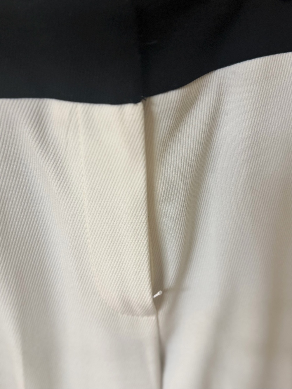 Trina Turk White Straight-Leg Pants with Black Trim - Picture 5 of 7